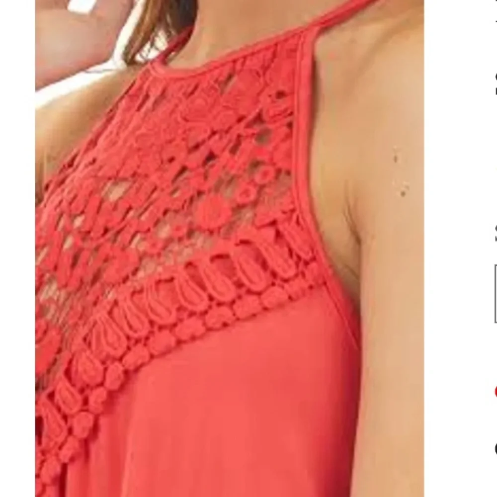 Women’s Red Crochet Maxi Dress - Picture 4 of 9